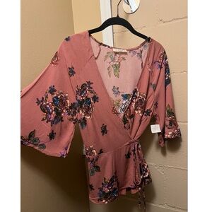Illa Illa Floral Wrap Top